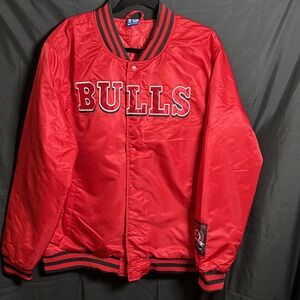 NBA Chicago Bulls Red‎ Mens Satin  Jacket NWT  - Size XL